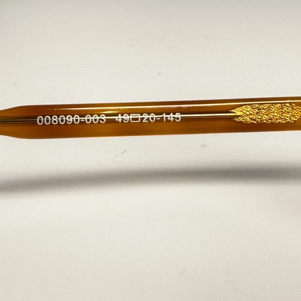 Muse 008090-003 Round Tortoise Shell Eyeglasses Frames‎ 49-20-145 Brown Gold
